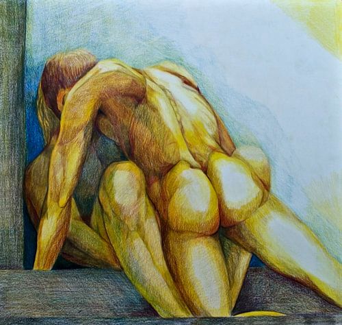 Drawing of 2 people.