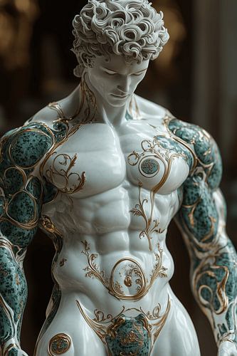 Mannelijke perfectie in steen gegoten