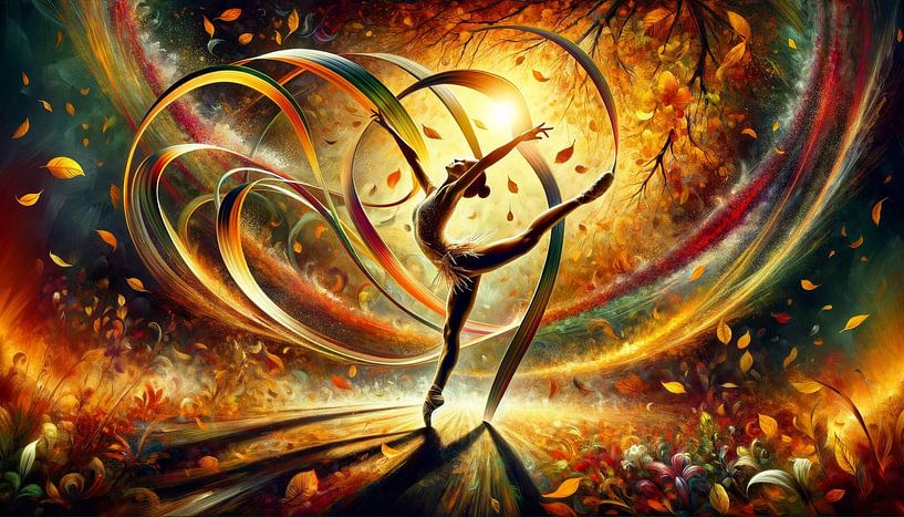 Autumn dance in a magical circle of light by artefacti