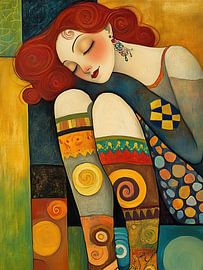 Rote Locken von Blickfänger Gemälde