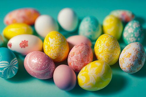 Chocolade paaseieren, illustratie