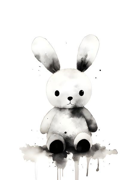 Rabbit for nursery by Moody Mindscape