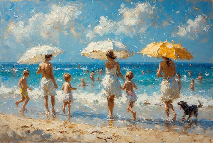 Ein Sommertag am Strand. von J.a Dijkstra