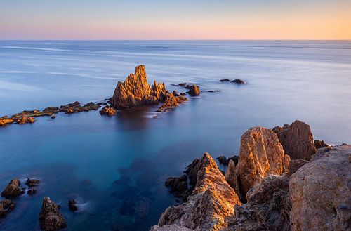 Coucher de soleil au cap sud-est de l'Espagne