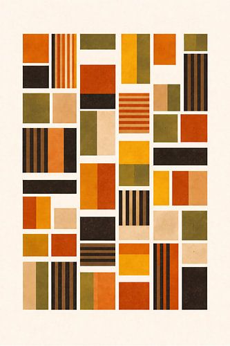 Warme aarde geometrische blokken