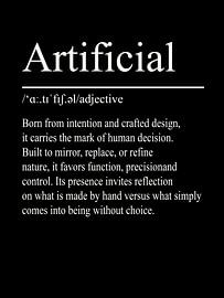 Artificial Definition – Schwarz von WordsThatInspire