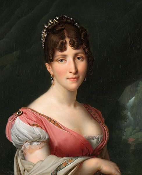 Portret van Hortense de Beauharnais, koningin van Holland, Anne-Louis Girodet-Trioson van Meesterlijcke Meesters