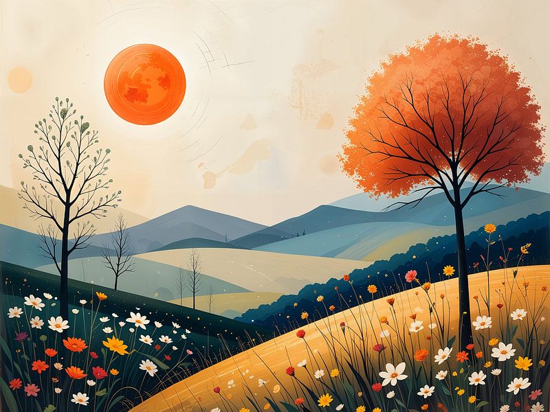 Golden hour on the meadow by HorizonArtistry