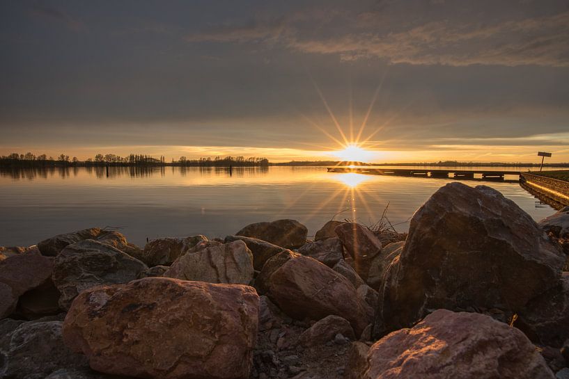 Zonsondergang Valkenburgse Meer von Paul Algra