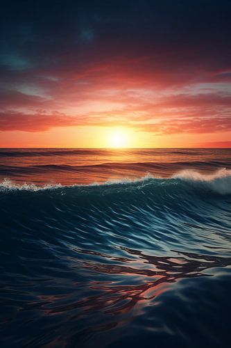 Zonsondergang over de zee