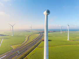 La force du vent au-dessus du polder frison sur Thomas Röell