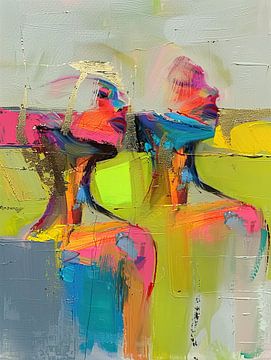 Abstrakte Frauen in Farben von Kunst Laune