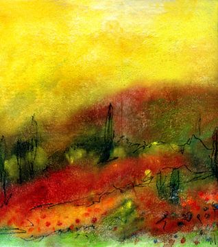 mysticism red - leuchtende Landschaft von Claudia Gründler