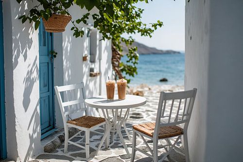 Uitzicht op de mediterrane zee griekenland.
