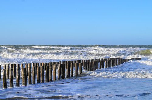 Zeegezicht in de winter Winter Northsea Meer