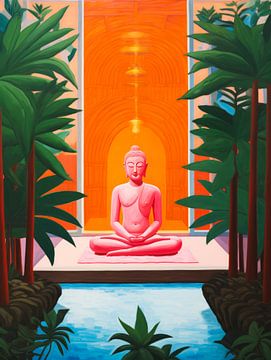 bouddha rouge sur Virgil Quinn - Decorative Arts