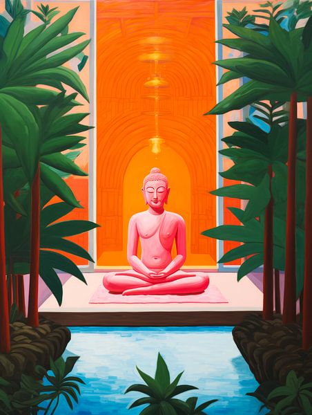bouddha rouge par Virgil Quinn - Decorative Arts