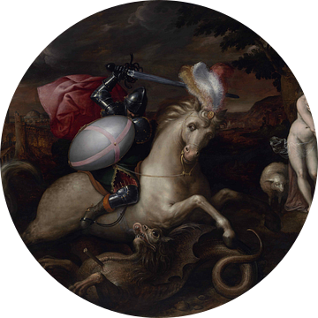 Gillis Coignet I, Heilige Joris verslaat de draak, 1581 van Atelier Liesjes