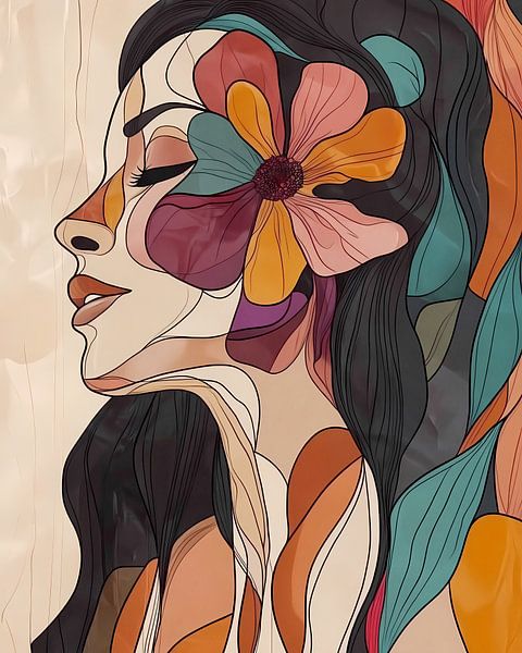 Abstract Floral Femme 6 par Georgia Chagas