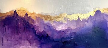 Golden Haze Adventure van Abstract Schilderij