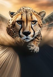 Guépard en plein sprint