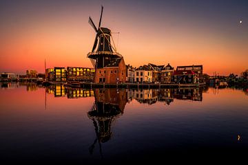 Reflection of the mill by peterheinspictures