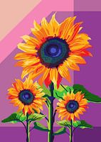 Tournesols en arbre