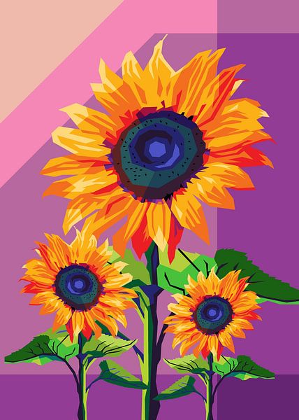 Tree Sunflowers by Dico Hendry