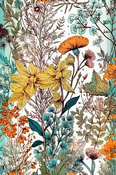Weide botanisch patroon 26 #natuur van JBJart Justyna Jaszke