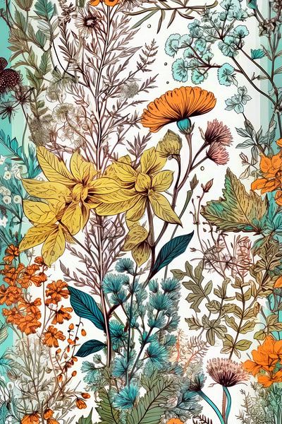 Meadow botanical pattern 26 #nature by JBJart Justyna Jaszke