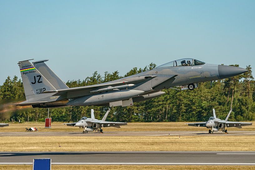 Take-off Bayou Militia McDonnell Douglas F-15C Eagle. by Jaap van den Berg