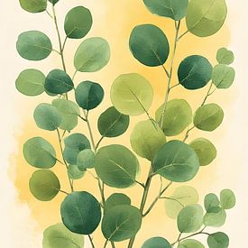 Sonnenbeschienener Eukalyptus: Goldene botanische Harmonie von pungky setiawan