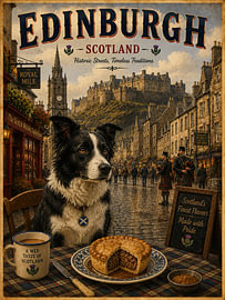 Border Collie in Edinburgh van Erika Kaisersot