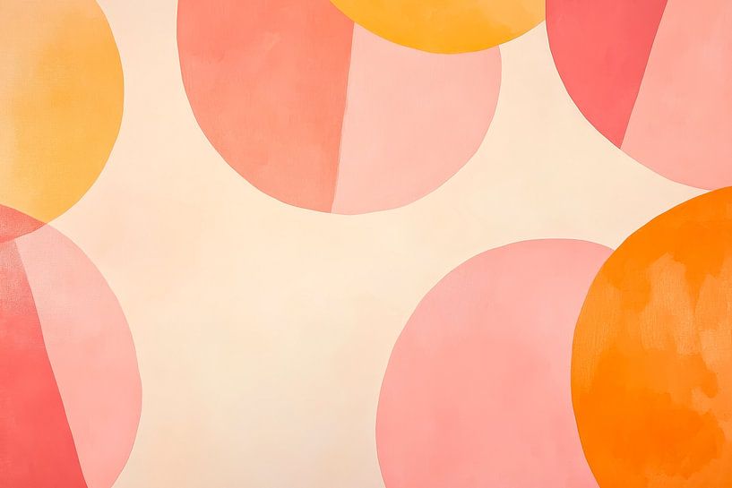 Kleurrijke aquarelpotloden - Abstract van Poster Art Shop