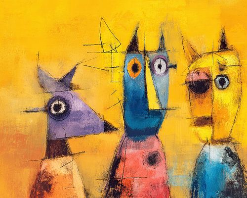 Animals with cheerful faces by ARTEO Paintings