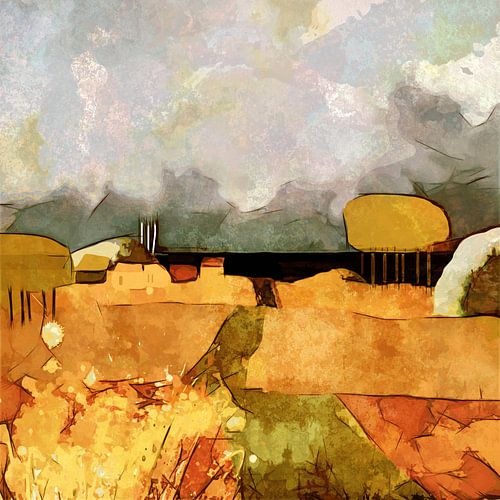 Baltische Zee met landschap