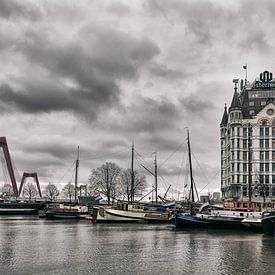 The White House and the Willemsbrug Rotterdam by Annemiek van Eeden