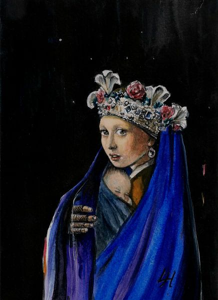 Madonna with pearl van Lucia Hoogervorst