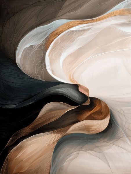 Modern abstract in earth tones by Japandi Art Studio