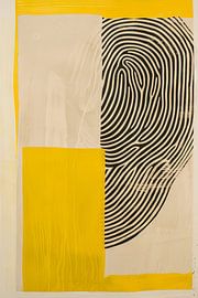 Geometrisch - Gele lijnen van Poster Art Shop