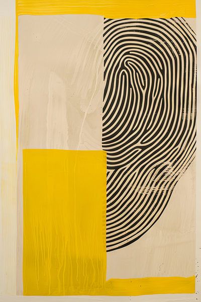 Geometric - Yellow lines by Poster Art Shop