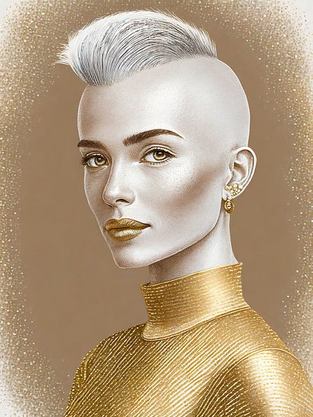 Abstract art of a strong woman 2 by Studio Pieternel
