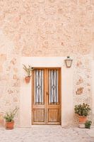 A wooden old door in Mallorca