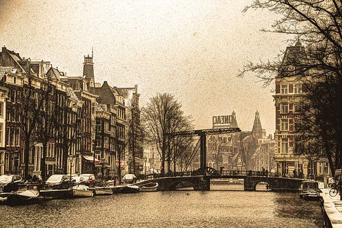 Binnenstad van Amsterdam Nederland Winter