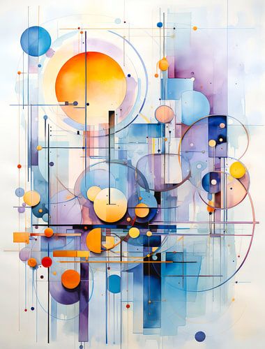 Dynamisch abstract schilderij