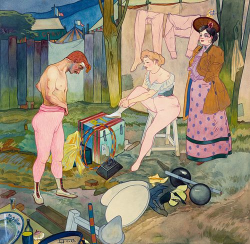 Le Cirque Corvi (ca. 1893) painting by Georges de Feure.