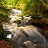 Romantische Bode Falls in de herfst van Oliver Henze