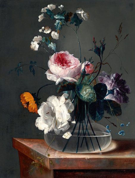 Flower still life, Johann Baptist Drechsler by Masterful Masters