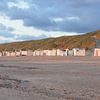 Avondsfeer met strandhuisje op het eiland Texel van christine b-b müller