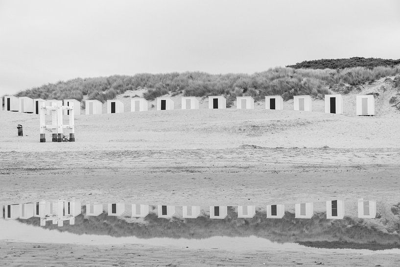 Strandhuisjes in Zeeland van Marian Sintemaartensdijk